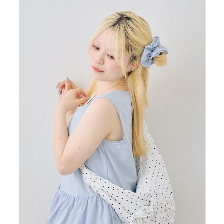 【WEB限定】シュシュ付切替チュニック | NICE CLAUP / OLIVE des OLIVE　OUTLET | 詳細画像3 