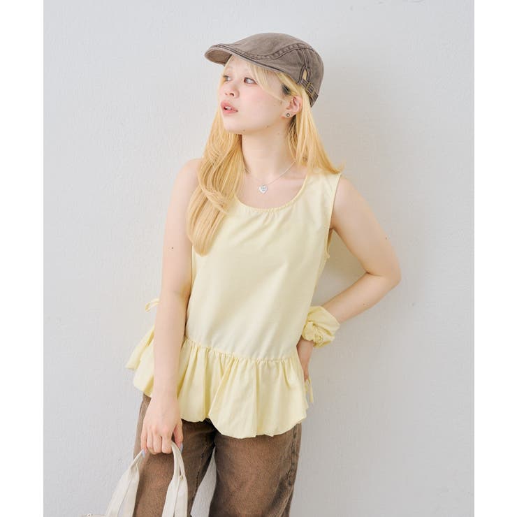 【WEB限定】シュシュ付切替チュニック | NICE CLAUP / OLIVE des OLIVE　OUTLET | 詳細画像5 
