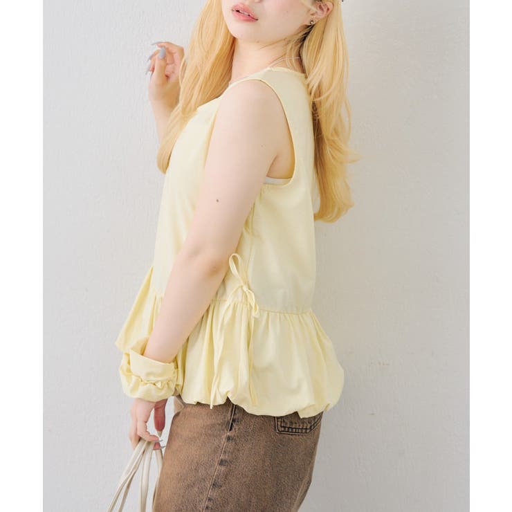 【WEB限定】シュシュ付切替チュニック | NICE CLAUP / OLIVE des OLIVE　OUTLET | 詳細画像6 