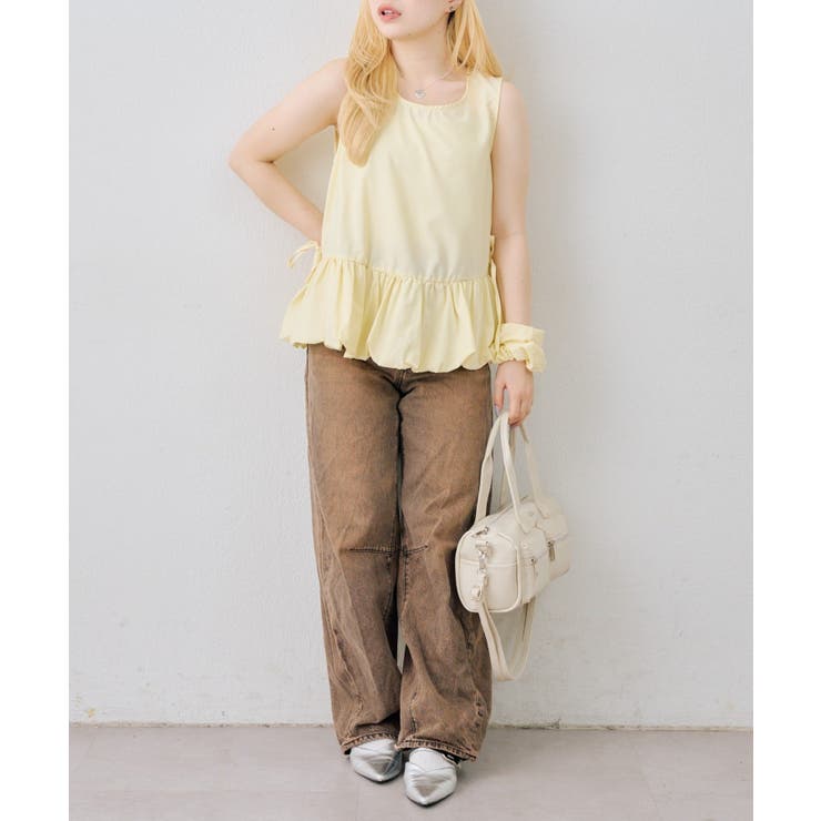 【WEB限定】シュシュ付切替チュニック | NICE CLAUP / OLIVE des OLIVE　OUTLET | 詳細画像7 
