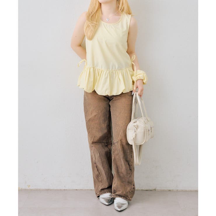 【WEB限定】シュシュ付切替チュニック | NICE CLAUP / OLIVE des OLIVE　OUTLET | 詳細画像8 
