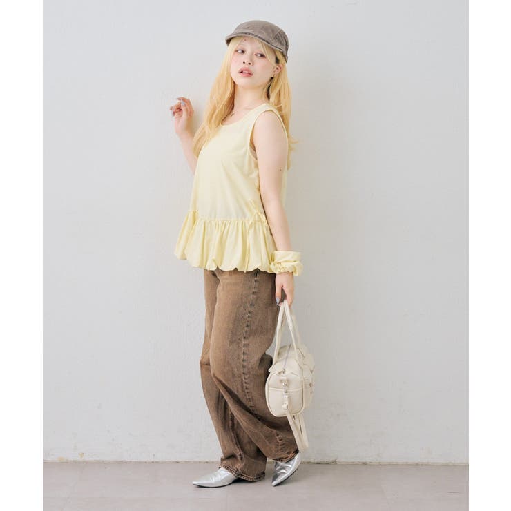 【WEB限定】シュシュ付切替チュニック | NICE CLAUP / OLIVE des OLIVE　OUTLET | 詳細画像9 