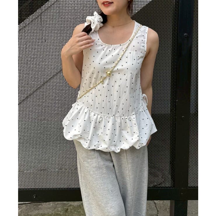 【WEB限定】シュシュ付切替チュニック | NICE CLAUP / OLIVE des OLIVE　OUTLET | 詳細画像15 
