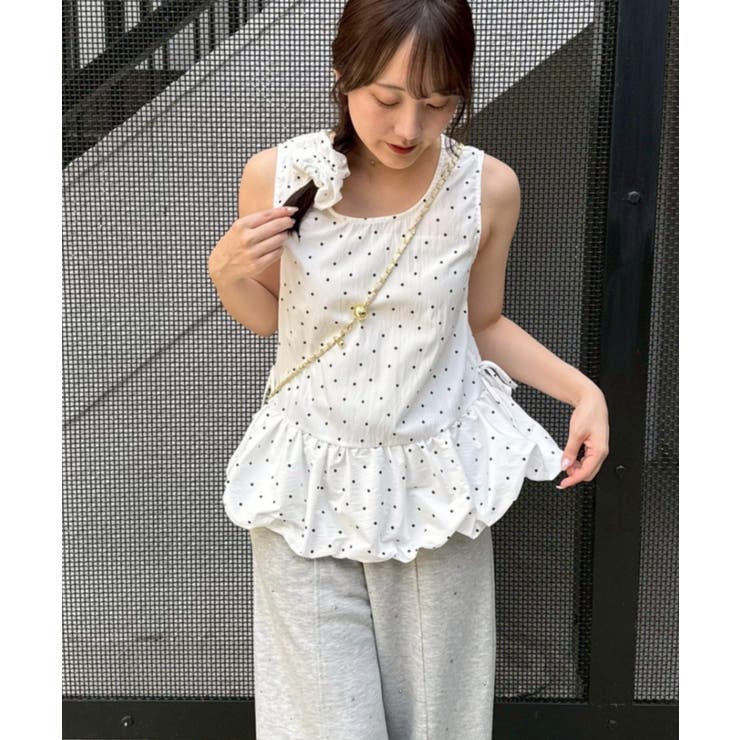 【WEB限定】シュシュ付切替チュニック | NICE CLAUP / OLIVE des OLIVE　OUTLET | 詳細画像17 