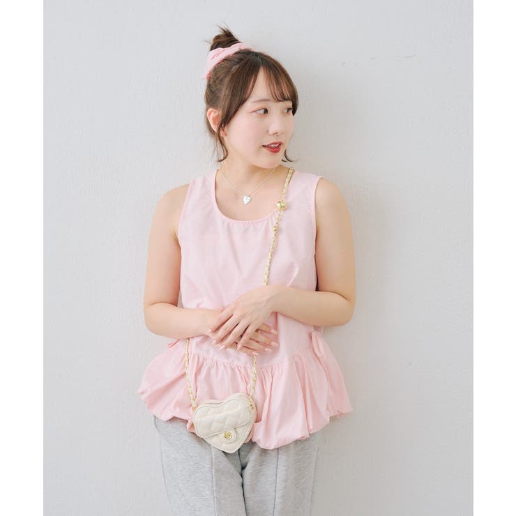 ピンク | 【WEB限定】シュシュ付切替チュニック | NICE CLAUP / OLIVE des OLIVE　OUTLET