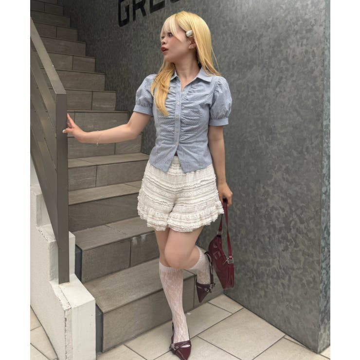 【5色展開】後ろレースアップギャザーブラウス | RMAF　NICE CLAUP / OLIVE des OLIVE | 詳細画像33 