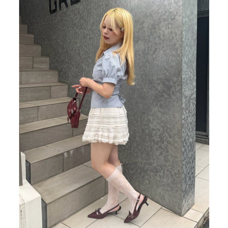 【5色展開】後ろレースアップギャザーブラウス | RMAF　NICE CLAUP / OLIVE des OLIVE | 詳細画像34 