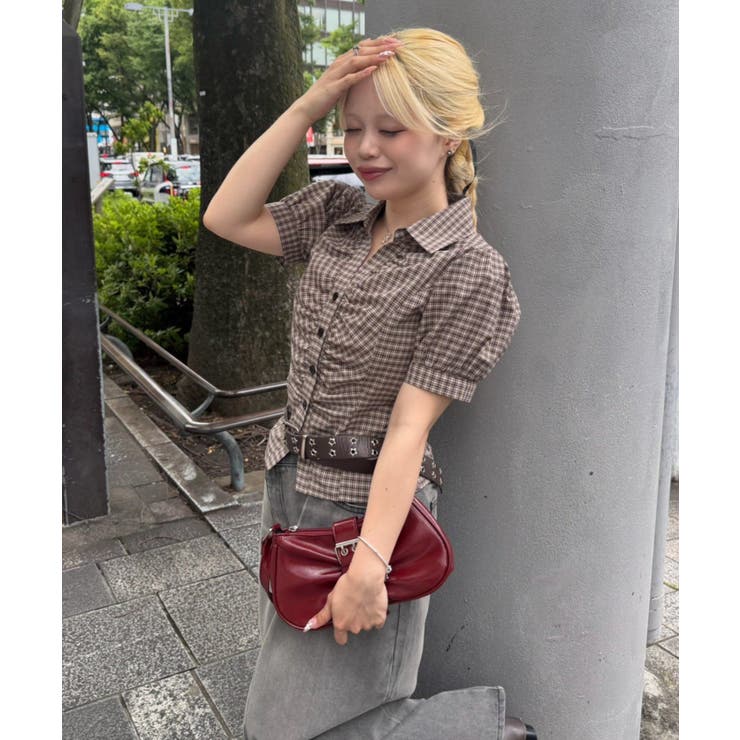 【5色展開】後ろレースアップギャザーブラウス | RMAF　NICE CLAUP / OLIVE des OLIVE | 詳細画像39 