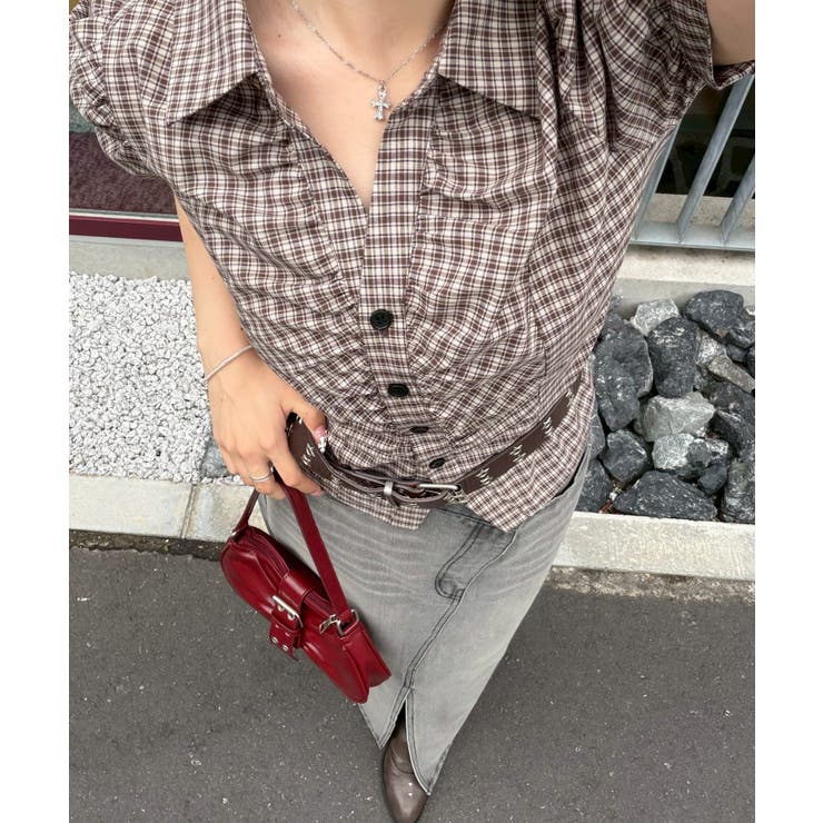 【5色展開】後ろレースアップギャザーブラウス | RMAF　NICE CLAUP / OLIVE des OLIVE | 詳細画像40 