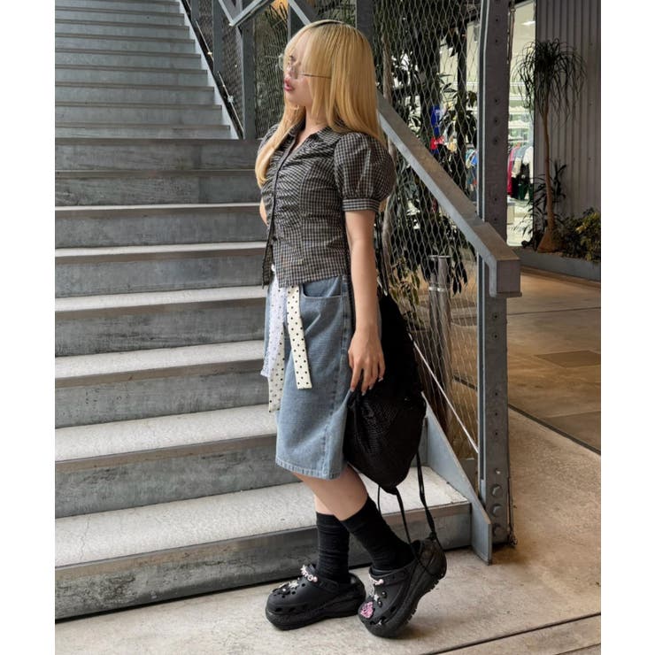【5色展開】後ろレースアップギャザーブラウス | RMAF　NICE CLAUP / OLIVE des OLIVE | 詳細画像5 