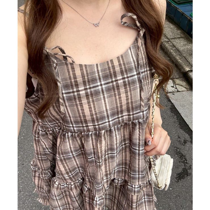 モカ | 【Web限定】キャミティアードチュニックワンピース | NICE CLAUP / OLIVE des OLIVE　OUTLET