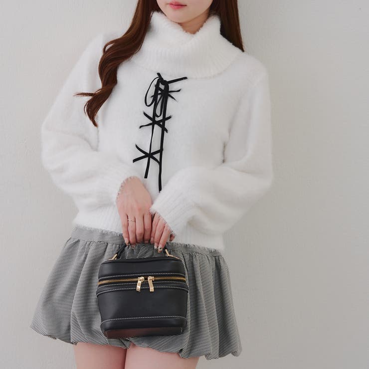 フェザーレースアッププルオーバー | NICE CLAUP / OLIVE des OLIVE　OUTLET | 詳細画像1 