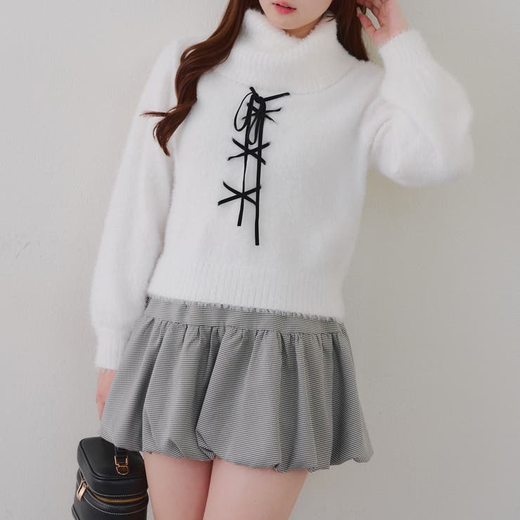 フェザーレースアッププルオーバー | NICE CLAUP / OLIVE des OLIVE　OUTLET | 詳細画像4 