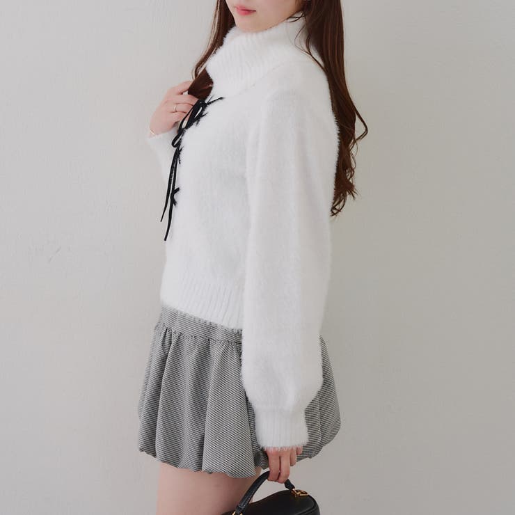 フェザーレースアッププルオーバー | NICE CLAUP / OLIVE des OLIVE　OUTLET | 詳細画像6 