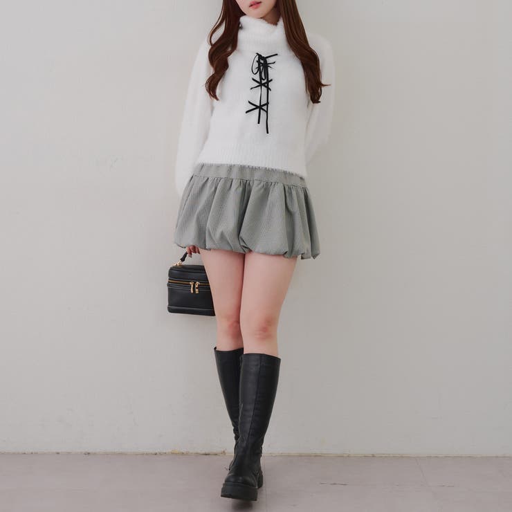 フェザーレースアッププルオーバー | NICE CLAUP / OLIVE des OLIVE　OUTLET | 詳細画像8 