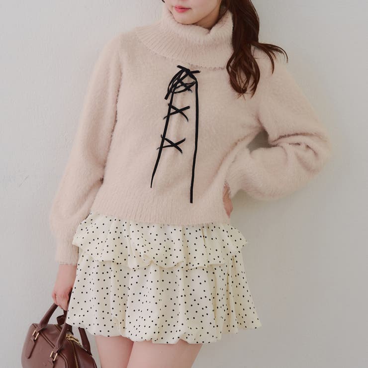 フェザーレースアッププルオーバー | NICE CLAUP / OLIVE des OLIVE　OUTLET | 詳細画像12 