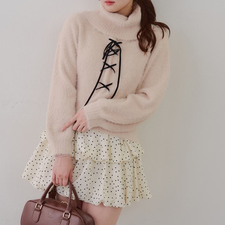 フェザーレースアッププルオーバー | NICE CLAUP / OLIVE des OLIVE　OUTLET | 詳細画像13 