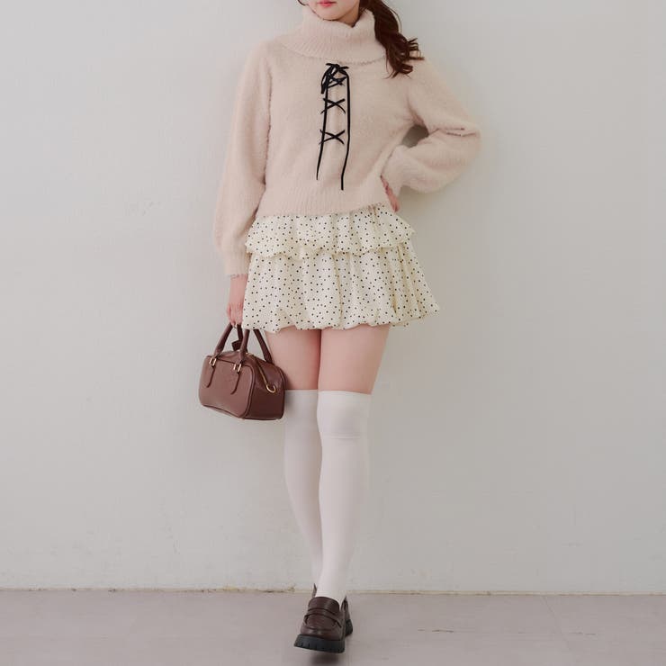 フェザーレースアッププルオーバー | NICE CLAUP / OLIVE des OLIVE　OUTLET | 詳細画像16 