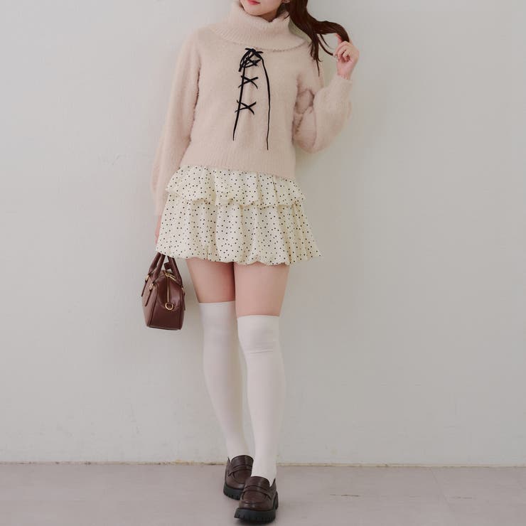 フェザーレースアッププルオーバー | NICE CLAUP / OLIVE des OLIVE　OUTLET | 詳細画像19 