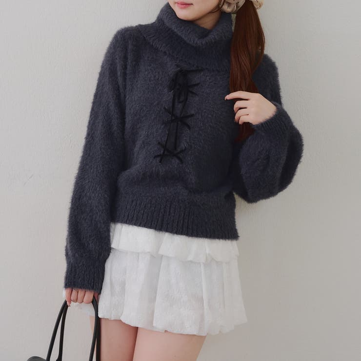 フェザーレースアッププルオーバー | NICE CLAUP / OLIVE des OLIVE　OUTLET | 詳細画像20 