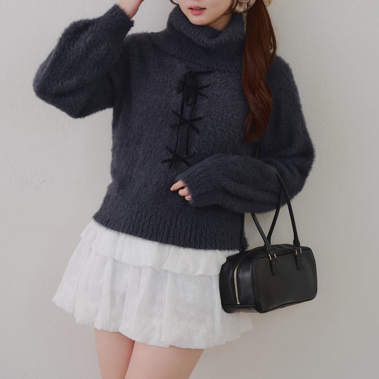 フェザーレースアッププルオーバー | NICE CLAUP / OLIVE des OLIVE　OUTLET | 詳細画像22 