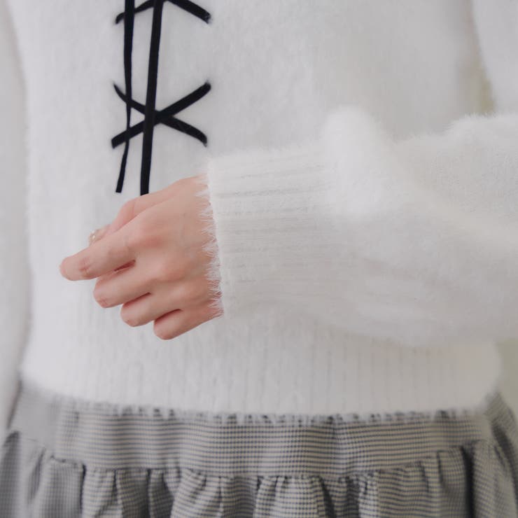 フェザーレースアッププルオーバー | NICE CLAUP / OLIVE des OLIVE　OUTLET | 詳細画像34 