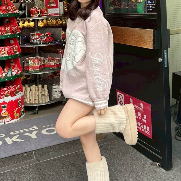 【HolidayCollection】モールハートBIGニット | RMAF　NICE CLAUP / OLIVE des OLIVE | 詳細画像9 