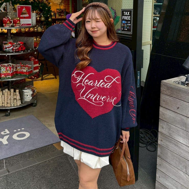 【HolidayCollection】モールハートBIGニット | RMAF　NICE CLAUP / OLIVE des OLIVE | 詳細画像1 