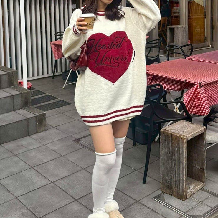 【HolidayCollection】モールハートBIGニット | RMAF　NICE CLAUP / OLIVE des OLIVE | 詳細画像7 