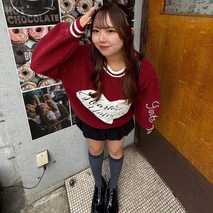 ボルドー | 【HolidayCollection】モールハートBIGニット | RMAF　NICE CLAUP / OLIVE des OLIVE