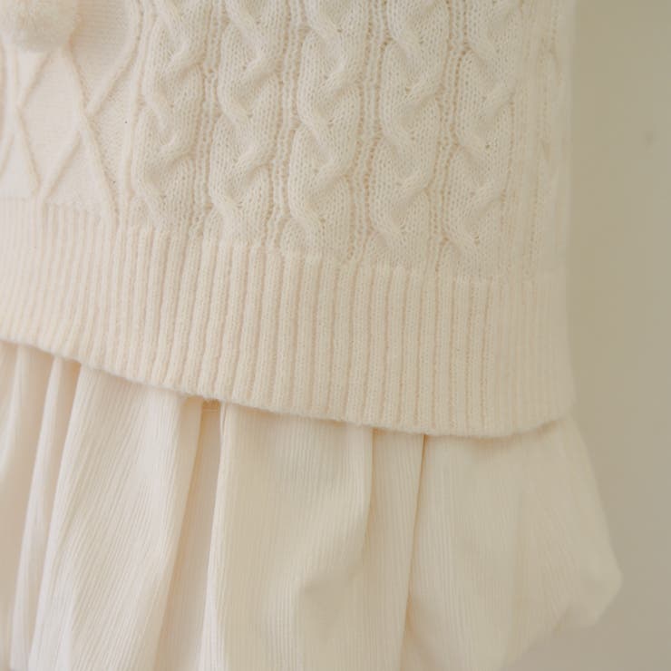 ポンポン付き カウチン風ニットプルオーバー | RMAF　NICE CLAUP / OLIVE des OLIVE | 詳細画像52 