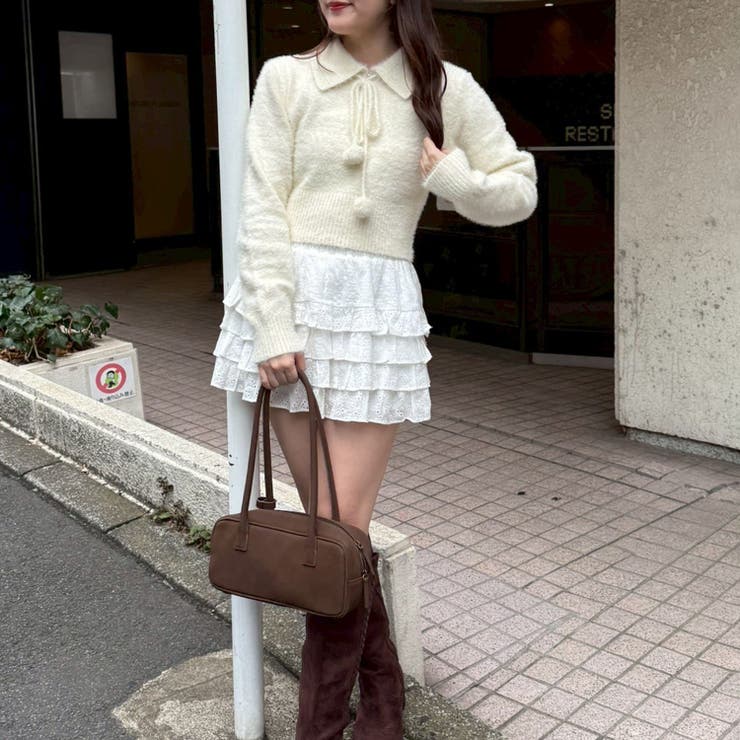 【HolidayCollection】ポンポン付き フェザーポロニット | RMAF　NICE CLAUP / OLIVE des OLIVE | 詳細画像11 