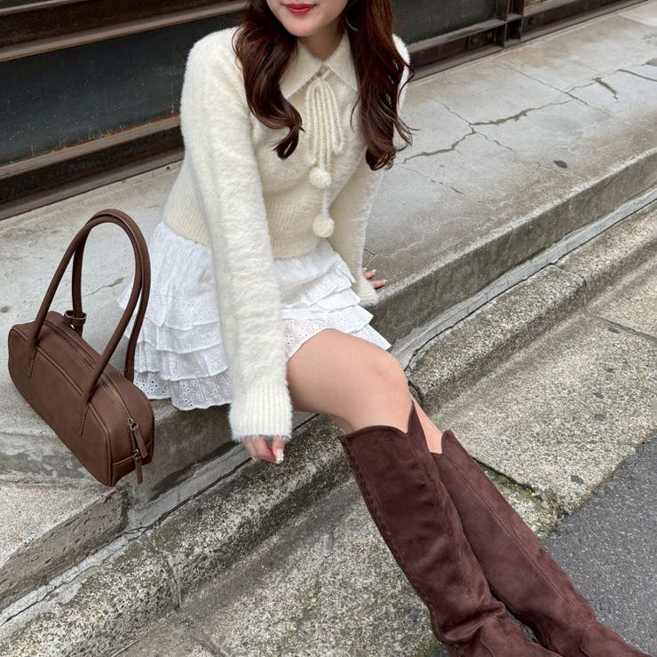 【HolidayCollection】ポンポン付き フェザーポロニット | RMAF　NICE CLAUP / OLIVE des OLIVE | 詳細画像14 