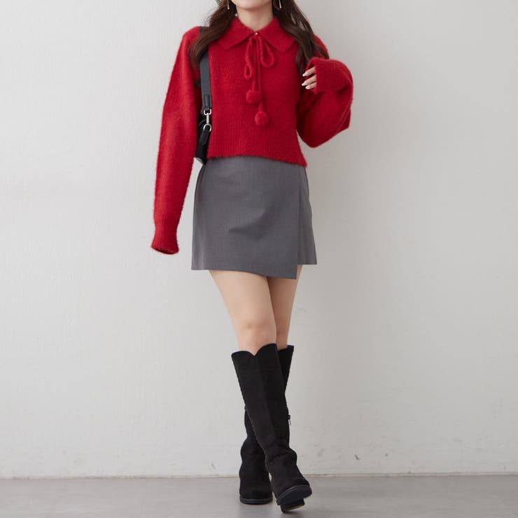 【HolidayCollection】ポンポン付き フェザーポロニット | RMAF　NICE CLAUP / OLIVE des OLIVE | 詳細画像21 