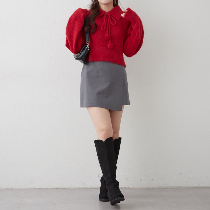 【HolidayCollection】ポンポン付き フェザーポロニット | RMAF　NICE CLAUP / OLIVE des OLIVE | 詳細画像22 