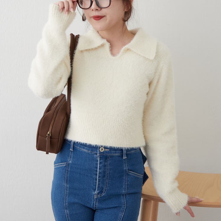 【HolidayCollection】ポンポン付き フェザーポロニット | RMAF　NICE CLAUP / OLIVE des OLIVE | 詳細画像27 