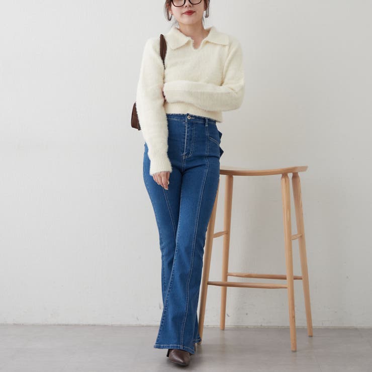 【HolidayCollection】ポンポン付き フェザーポロニット | RMAF　NICE CLAUP / OLIVE des OLIVE | 詳細画像30 