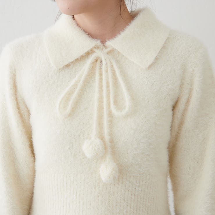 【HolidayCollection】ポンポン付き フェザーポロニット | RMAF　NICE CLAUP / OLIVE des OLIVE | 詳細画像48 