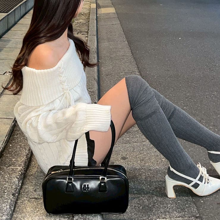 ポンポン付き オフショルケーブルプルオーバー | RMAF　NICE CLAUP / OLIVE des OLIVE | 詳細画像2 