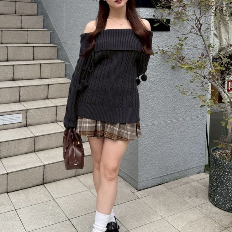 ポンポン付き オフショルケーブルプルオーバー | RMAF　NICE CLAUP / OLIVE des OLIVE | 詳細画像12 