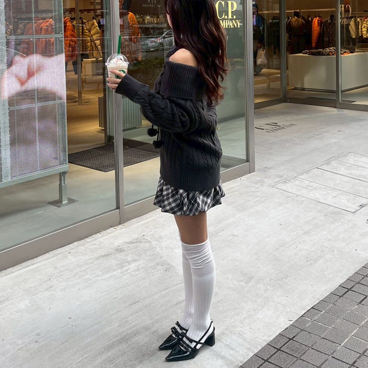 ポンポン付き オフショルケーブルプルオーバー | RMAF　NICE CLAUP / OLIVE des OLIVE | 詳細画像19 