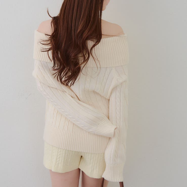 ポンポン付き オフショルケーブルプルオーバー | RMAF　NICE CLAUP / OLIVE des OLIVE | 詳細画像25 