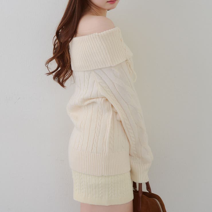 ポンポン付き オフショルケーブルプルオーバー | RMAF　NICE CLAUP / OLIVE des OLIVE | 詳細画像26 