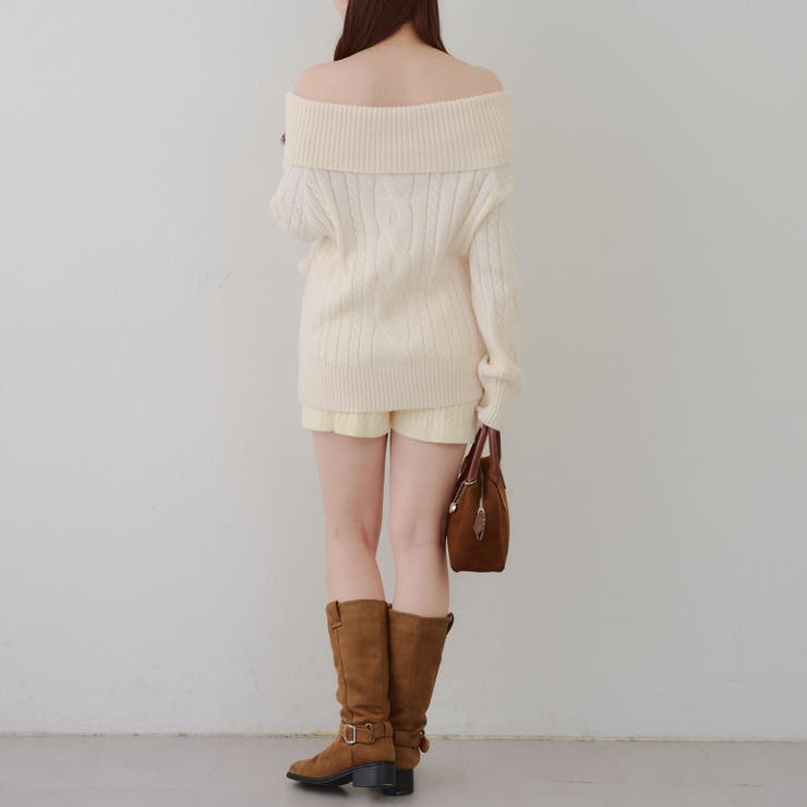 ポンポン付き オフショルケーブルプルオーバー | RMAF　NICE CLAUP / OLIVE des OLIVE | 詳細画像30 