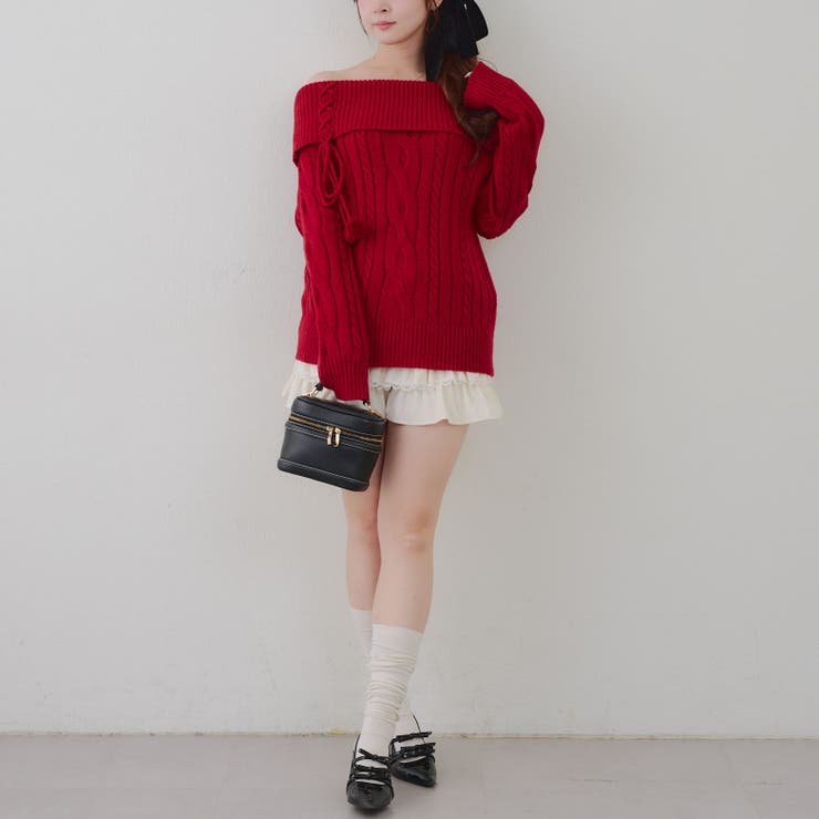 ポンポン付き オフショルケーブルプルオーバー | RMAF　NICE CLAUP / OLIVE des OLIVE | 詳細画像37 