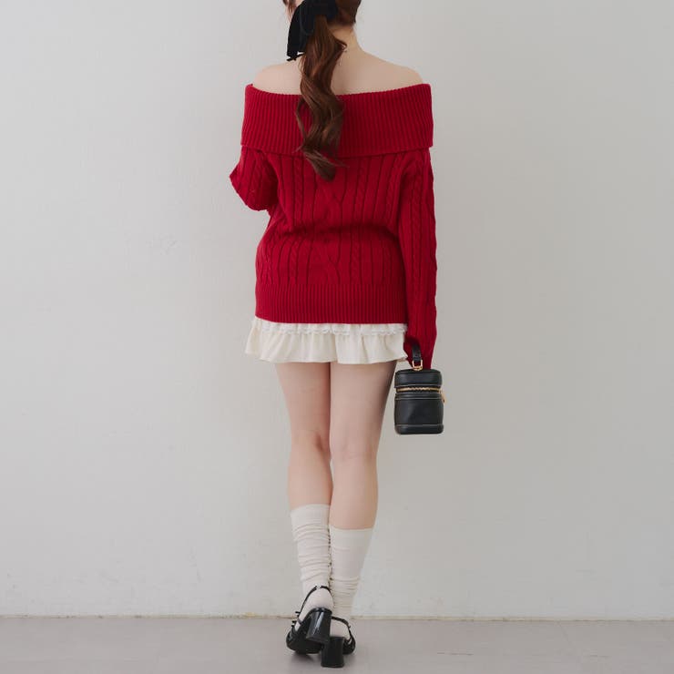 ポンポン付き オフショルケーブルプルオーバー | RMAF　NICE CLAUP / OLIVE des OLIVE | 詳細画像40 