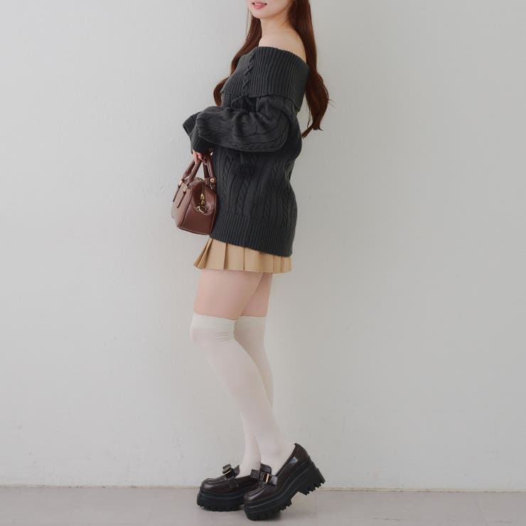 ポンポン付き オフショルケーブルプルオーバー | RMAF　NICE CLAUP / OLIVE des OLIVE | 詳細画像50 