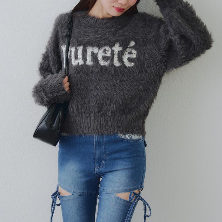 キラリロゴフェザーニット | NICE CLAUP / OLIVE des OLIVE　OUTLET | 詳細画像12 