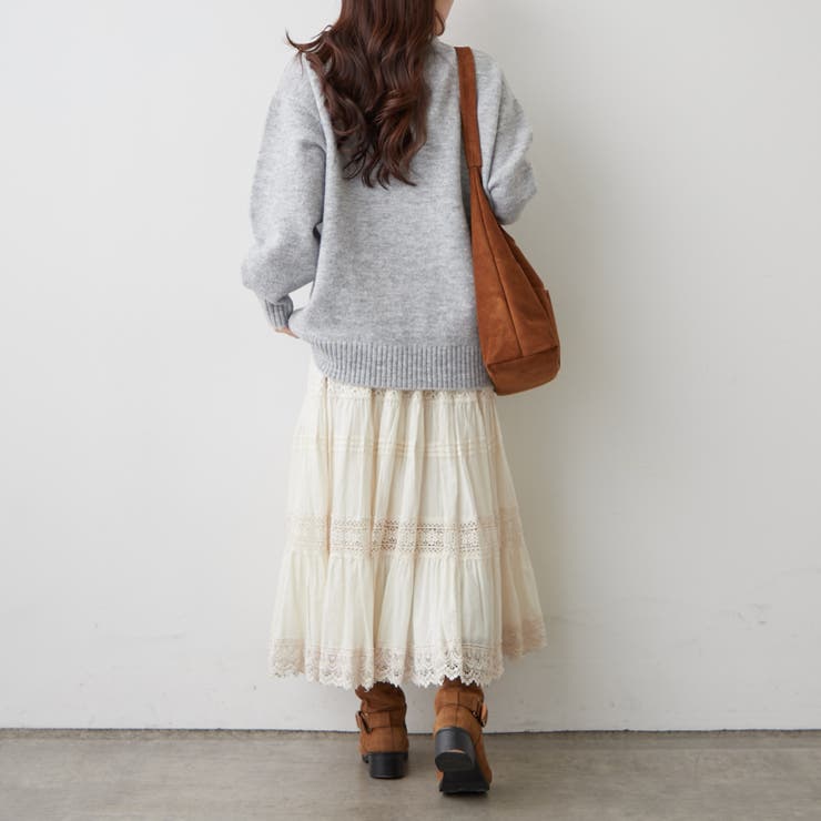 ブラシヤーンお花ジャガードニット | RMAF　NICE CLAUP / OLIVE des OLIVE | 詳細画像8 