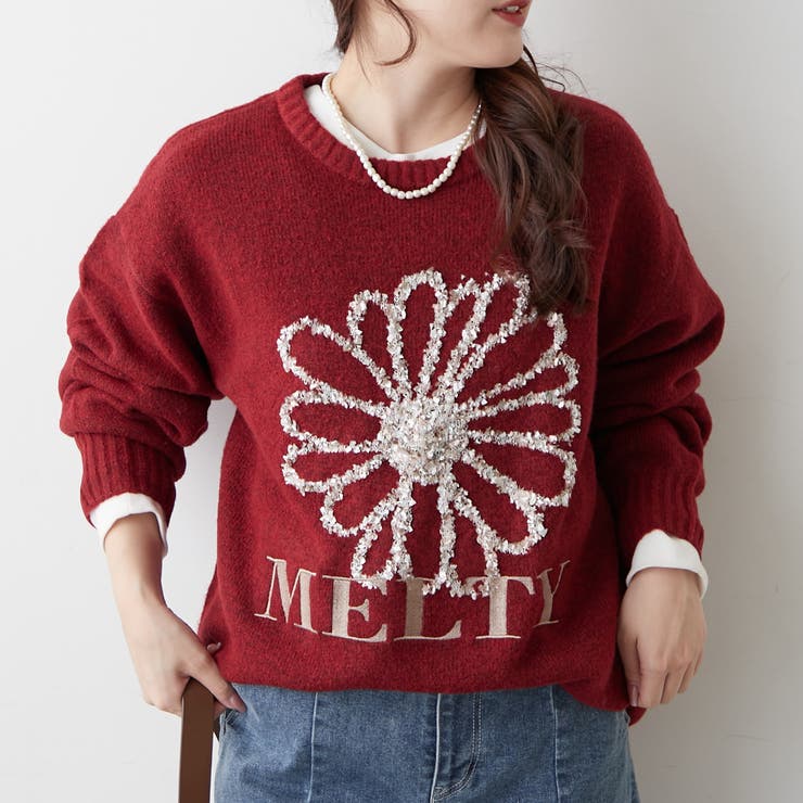 ブラシヤーンお花ジャガードニット | RMAF　NICE CLAUP / OLIVE des OLIVE | 詳細画像10 